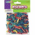 Easy-To-Organize Woodcrafts Bright Mini Clothespin, 250PK EA3760193